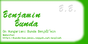 benjamin bunda business card